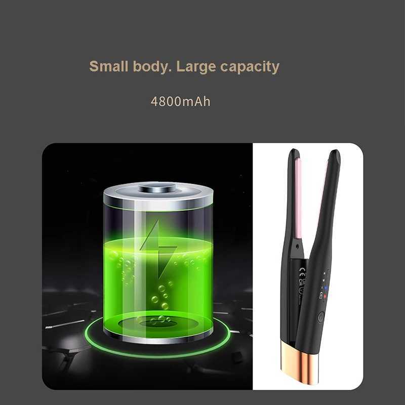 New Arrival Wireless electric straightener rechargeable instant heating curling iron straightening tool Z241022