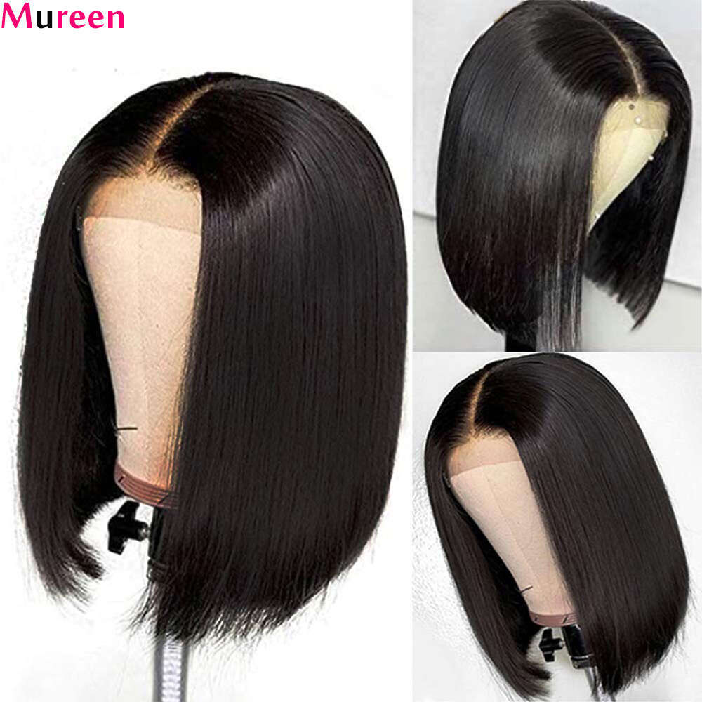 Straight Density Wear And Go Glueless Bob Wig For Women Ready To Human Hair Wigs x Lace Closure s