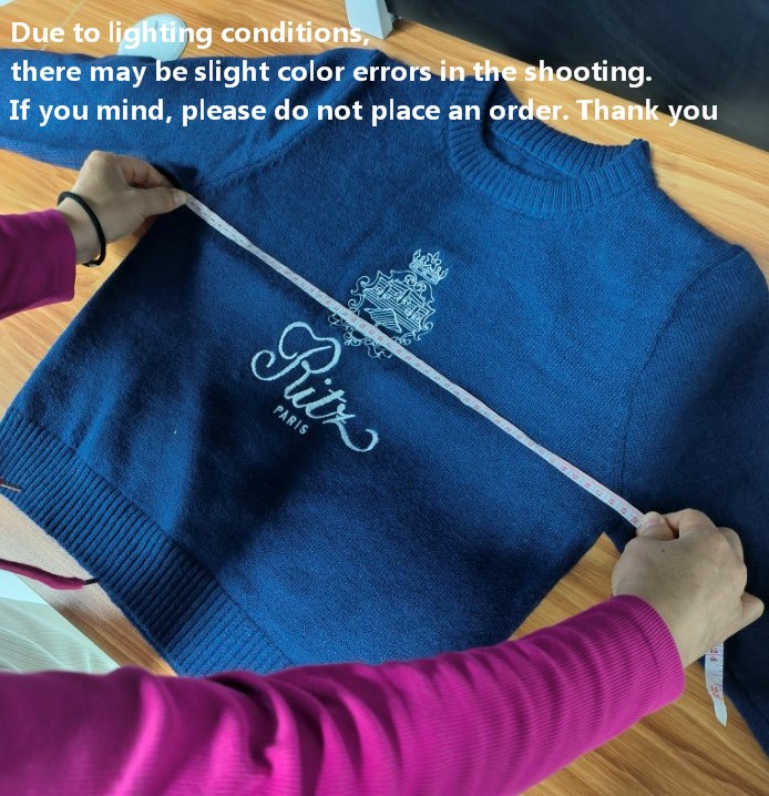 Women's Sweaters Letters Embroidery Pullover Sweater 2024 Spring Autumn Women Round Neck Long Sleeve Knitwear Jumper Female Casual Design