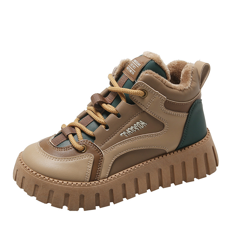 Winter Edition New High Top Casual Plush Cotton Thick Bottom Warm Women's Shoes
