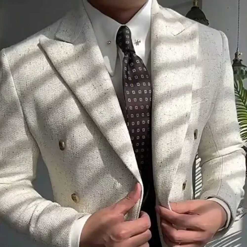 Man Pants Business Casual High End Suit Pants British Fashion Formal Wear Niche Paris Buckle Straight Trousers MenS ClothingX241023