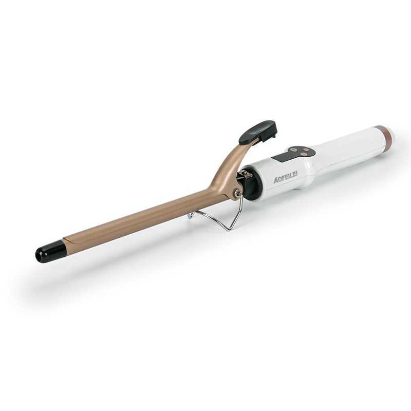 New Arrival Aofeilei Professional Curling Iron Ceramic Curling Rod Roll Beauty Styling Tool with LCD Display Screen 9mm Curler Z241022