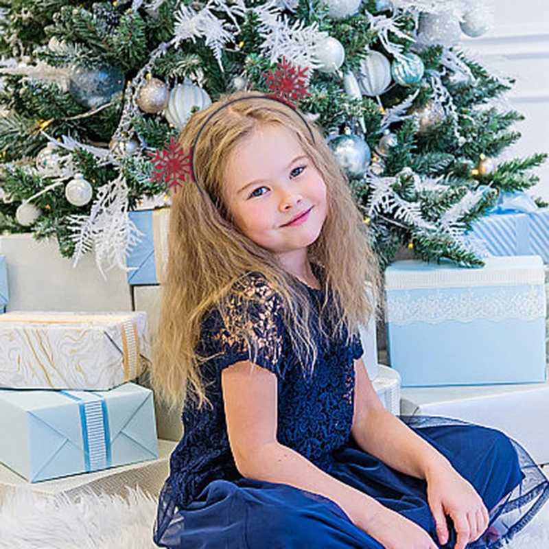 10pcs/set Christmas Hair Bands Snowflake Hats Christmas Tree Hair Bands for Children Girls Cute Hair Bands Hair AccessoriesX241022