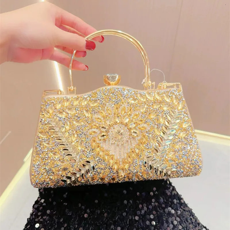 Party Banquet Bag Diamond Set Handbag Womens Wedding Handbag Shoulder Pendant Dinner Bag 241023