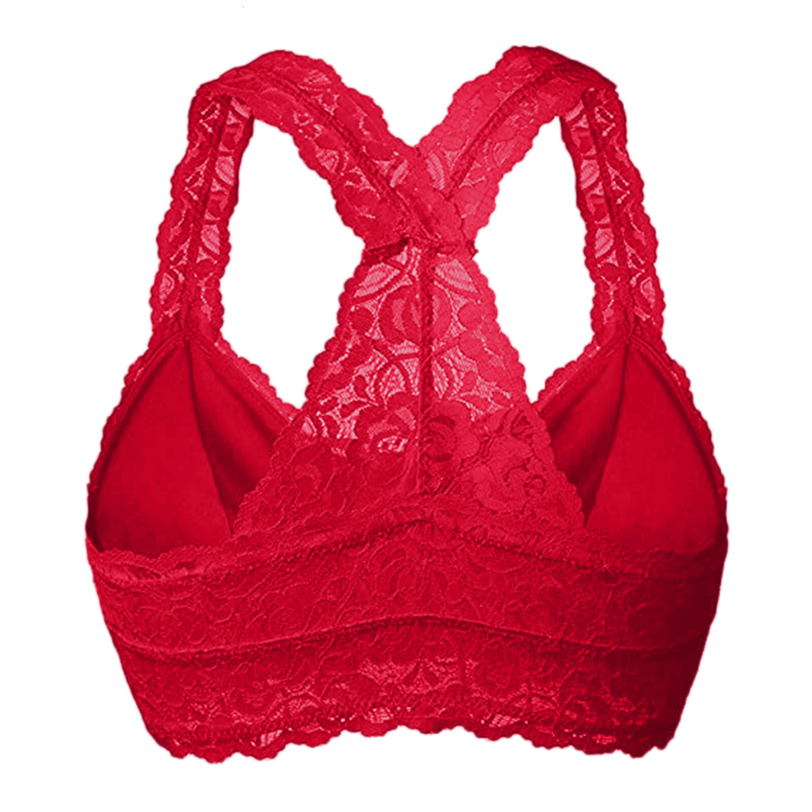 2025 New designer women s lace sports bra trend comfortable solid color underwear vest women s wireless gerie breathable bra S xl bra no print women