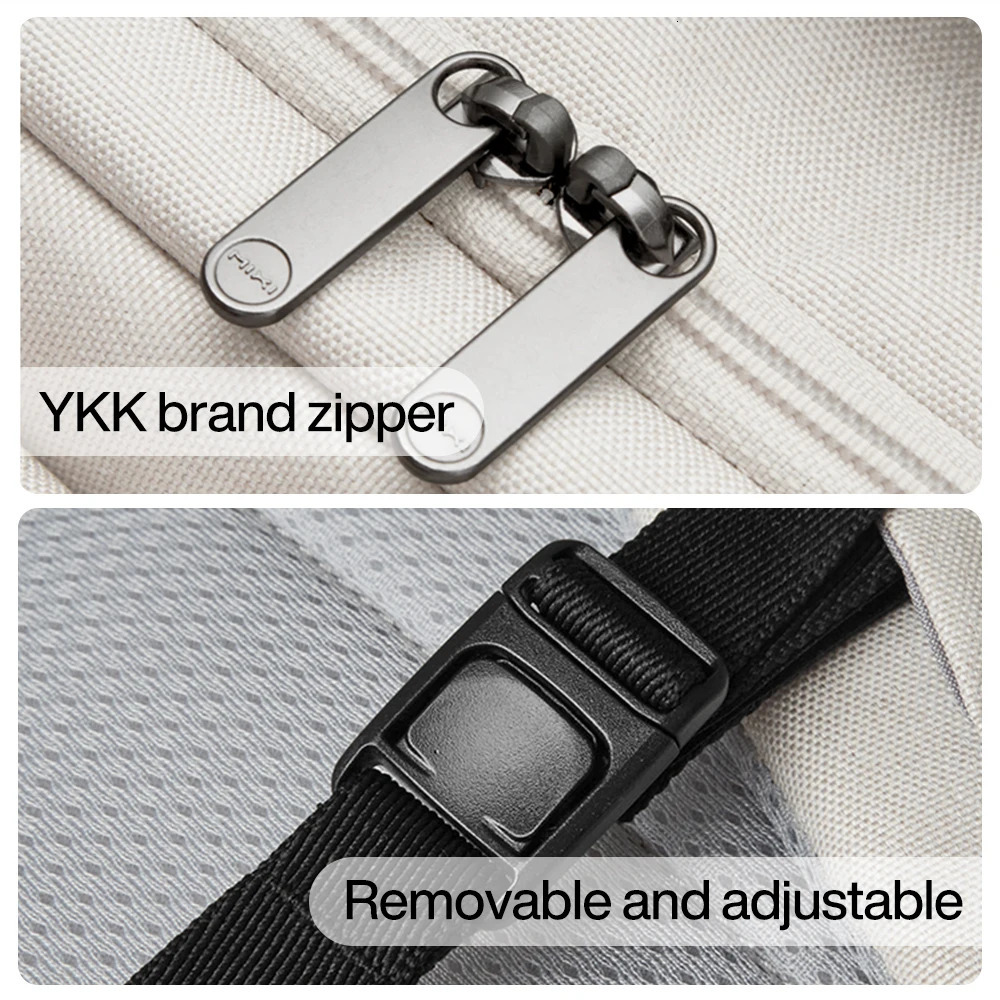 Mixi Outdoor Backpack Womens Travel Bag 18 inch Mens Rucksack Waterproof Laptop Black and White 241023