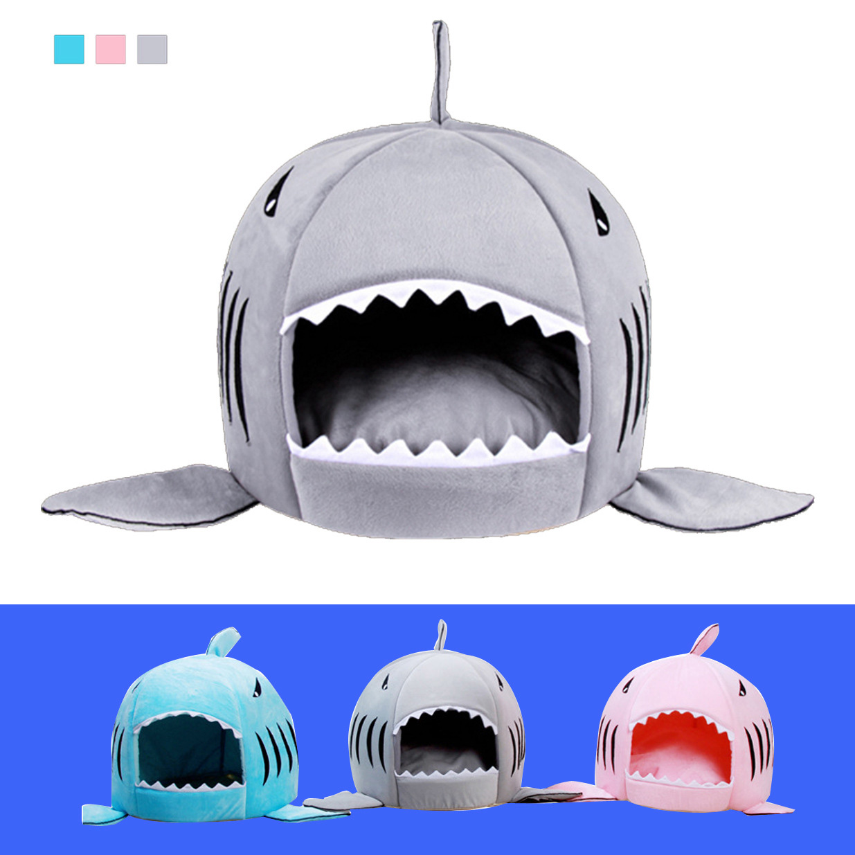 Pet dog kennel manufacturers wholesale all-season universal litter cat kennel shark dog kennel small dog yurt one piece for delivery