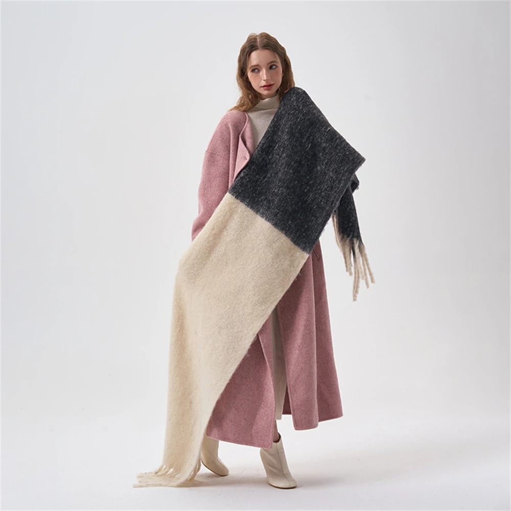 241023 Long scarf Bufanda 2024 Scarf Color Thick Shawl Winter ece go designers nice T scarvesreal