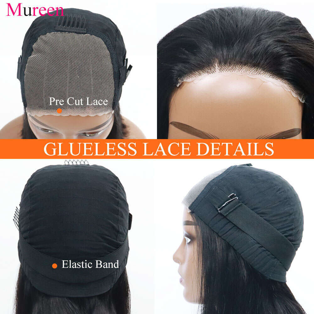 Straight Density Wear And Go Glueless Bob Wig For Women Ready To Human Hair Wigs x Lace Closure s