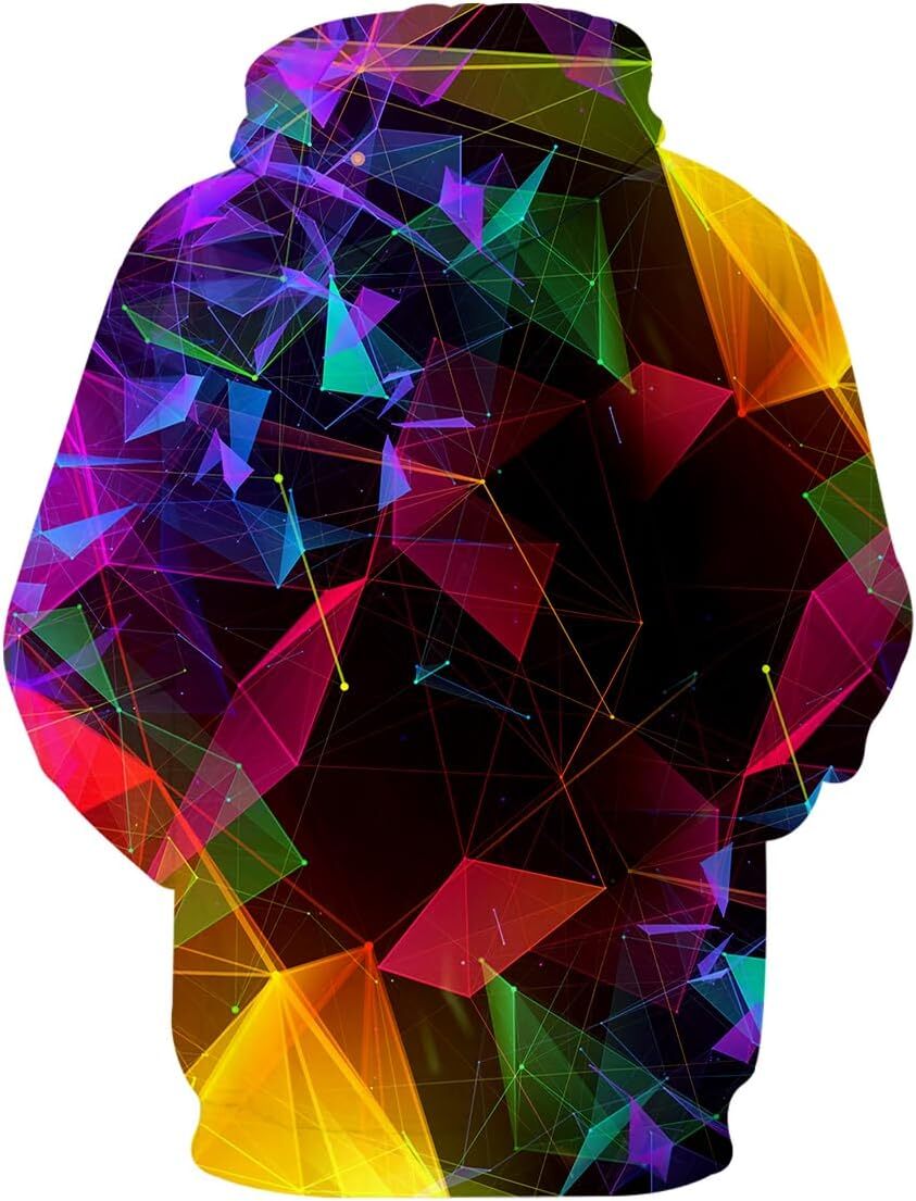 Hoodie for Mens Womens Unisex Graphic Print Hoodies 3D Colorful Novelty Design Long Sleeve with Pocket Graphic Hip hop Warmth