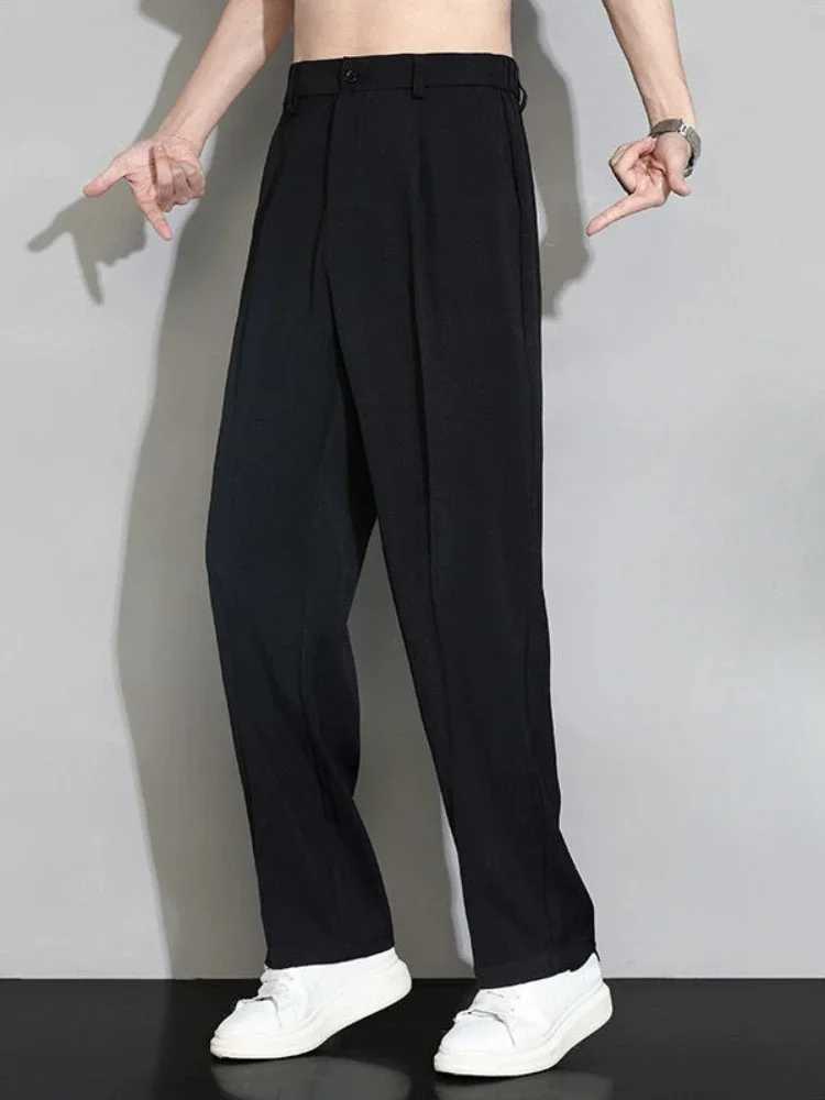 White Plus Big Size Stretch Mens Summer Pants Elastic Male Suit Trousers Up New in 2024 Stylish Spring Clothes Dress FashionX241023