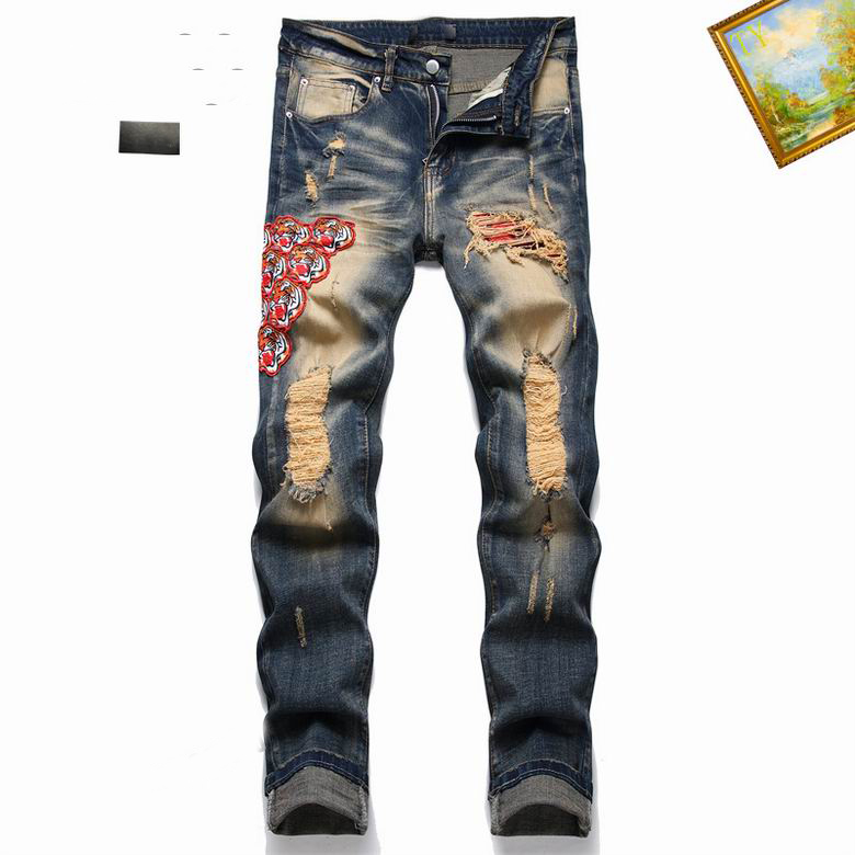 USEAM Man Jeans Designer Jeans Skinny Jeans Ripped Biker Slim Straight Skinny Pants Designer Stack Jeans Fashion Jean SIze 30-38