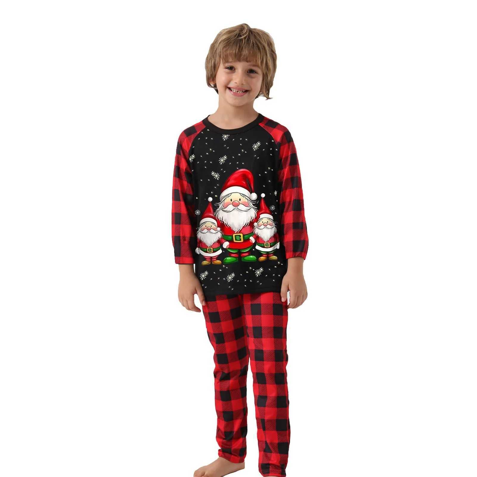 Christmas Sweet Parent-child Outfit Cute Santa Claus Patterned Clothing Mother And Daughter Matching Set pijamas navidad familiaXJ241008