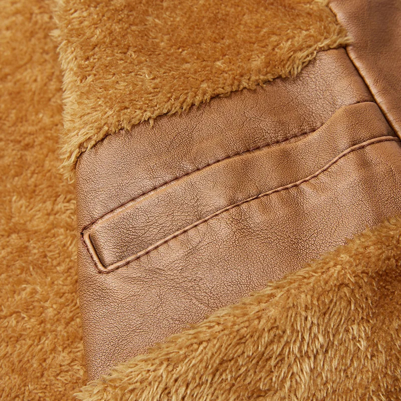 Mens leather jacket winter wool casual motorcycle jacket bicycle jacket European windproof jacket genuine leather jacket 241023