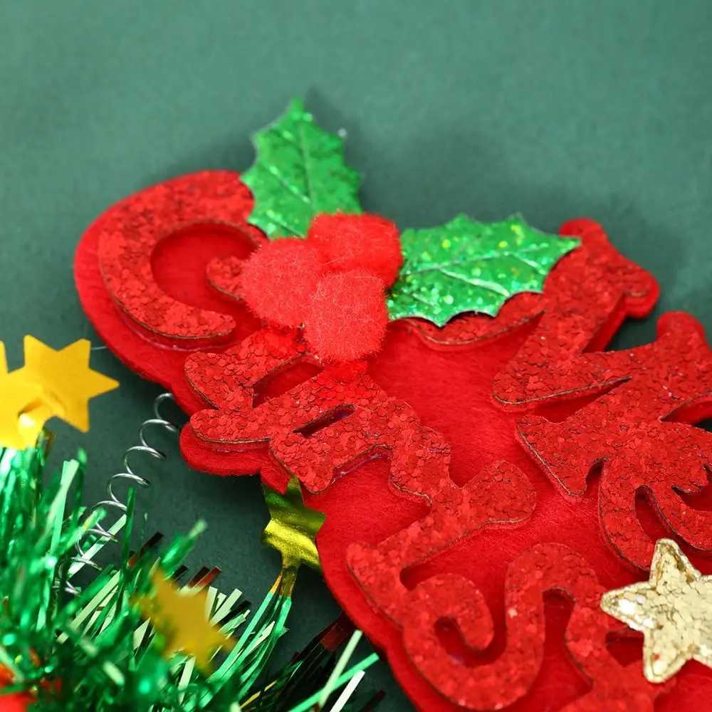 3pcs Cute Christmas Letters Headbands Non-slip Funny Christmas Hair Hoop Exquisite Wear-resistant Merry Christmas DecorationsX241022