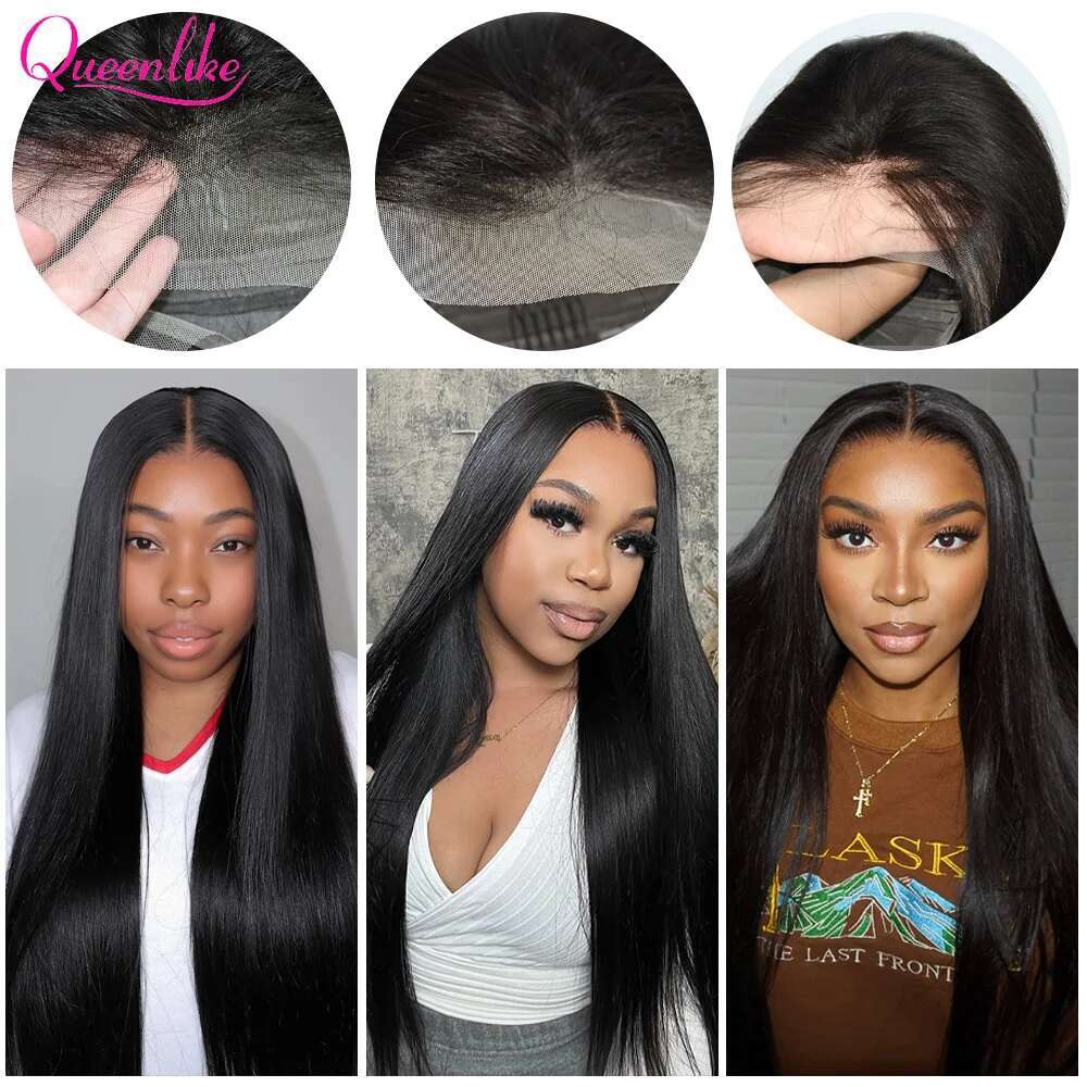 Choice 30Inch 13x4 Straight Lace Frontal Cheap on Clearance Pre Plucked 180% Human Hair Wigs for Women Queenlike