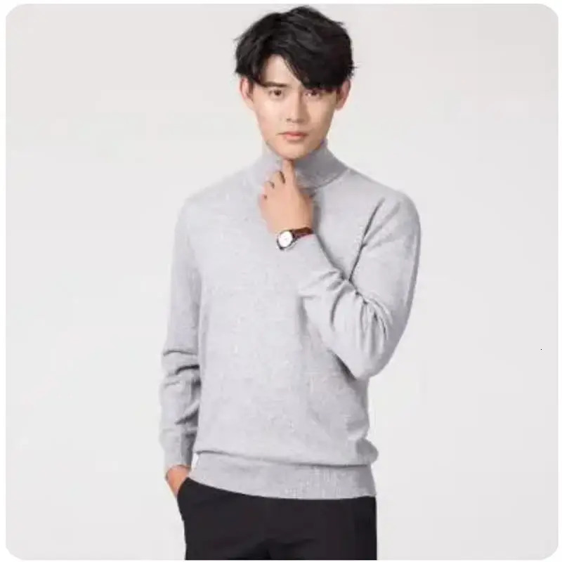 Cashmere turtle neck mens sweater autumn/winter knitted mens sweater 241023