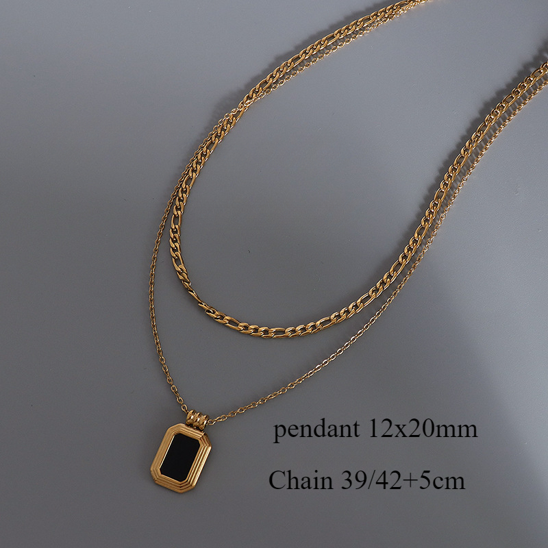 Gold Layered Chain Choker Necklaces Set Jewelry Bar Pendant Necklace for Women Girls 2024 Summer 4 c3905