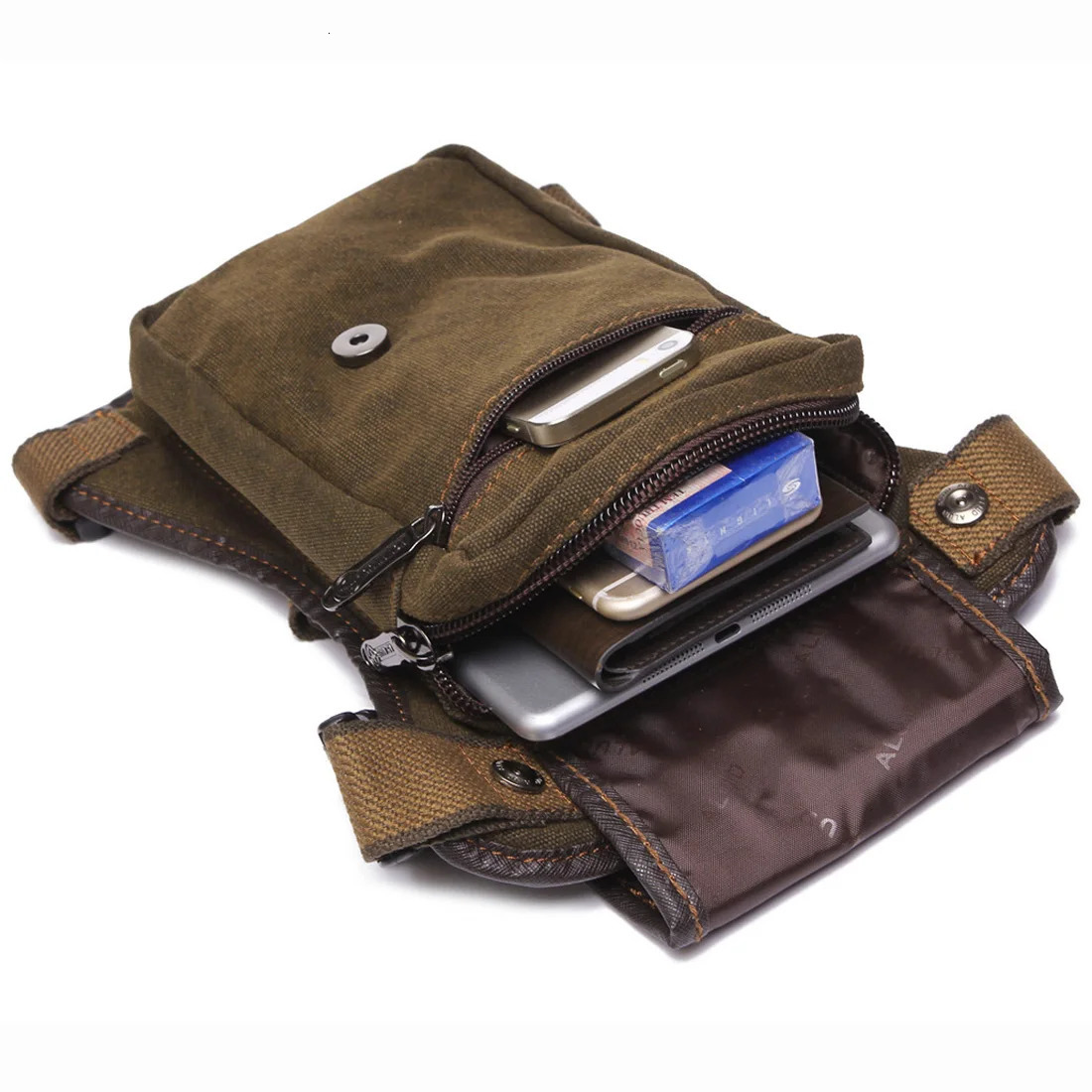 Mens straight leg Fanny waist bag motorcycle rider outdoor sports travel climbing cross body bag mens strap Hip Bum thick bag 241023