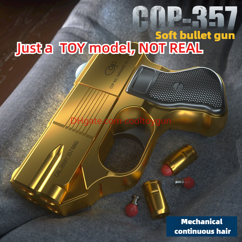 COP 357 Pistol Soft Bullet Shell Ejected Toy Guns Continuous Shooting Blaster Mini Pistola Gun For Adult Boys Birthday Gifts
