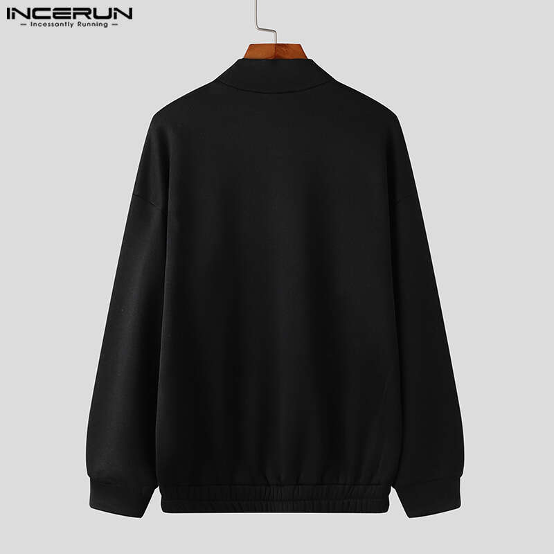Tops INCERUN American Style Fashion Men Funny Letter Printed Pullover Casual Streetwear Male Long Sleeved Sweatshirts S XL