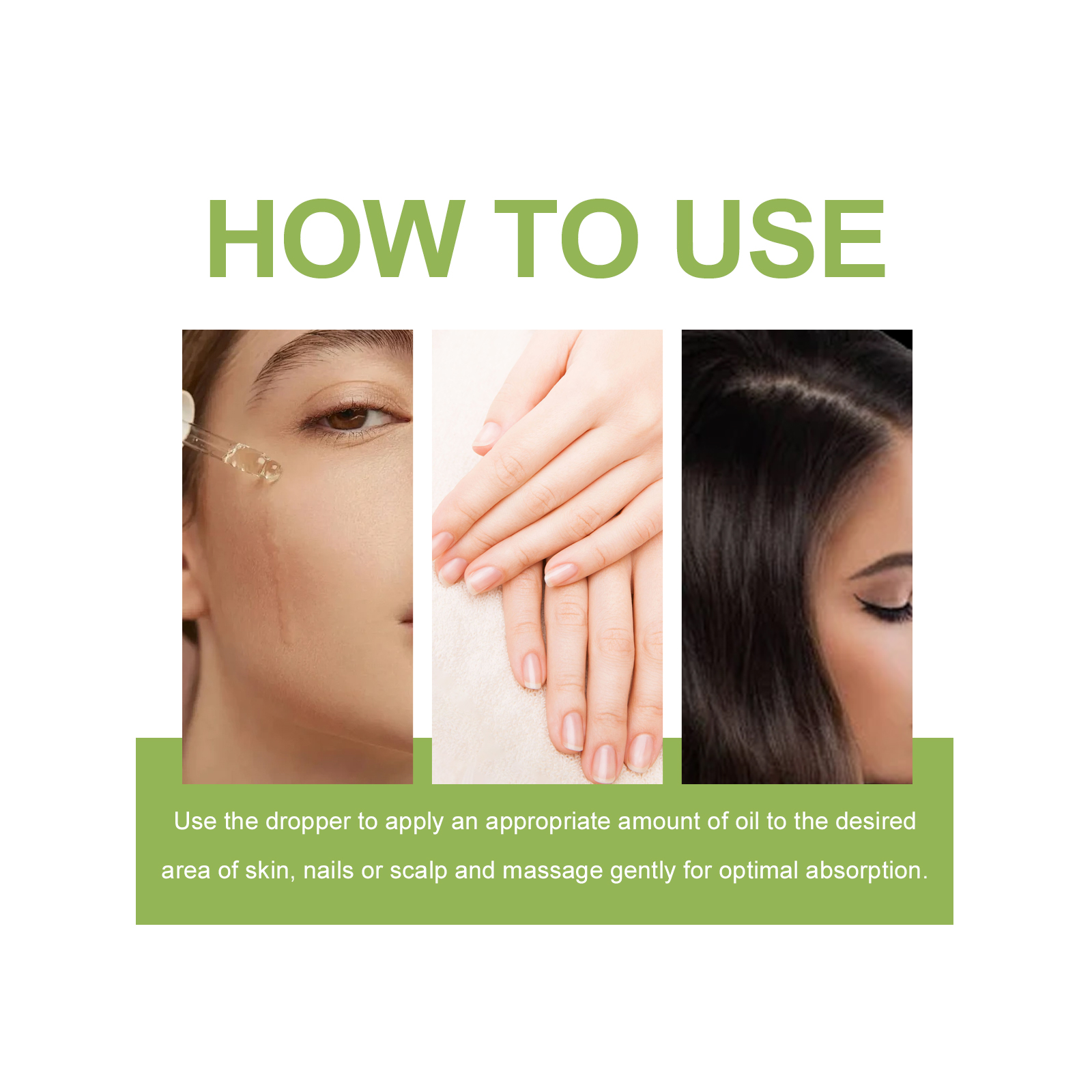US stock EELHOE Vitamin E Oil Repair ironing damaged dry hair moisture skin care multi-effect essential oil