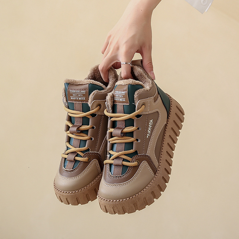 Winter Edition New High Top Casual Plush Cotton Thick Bottom Warm Women's Shoes