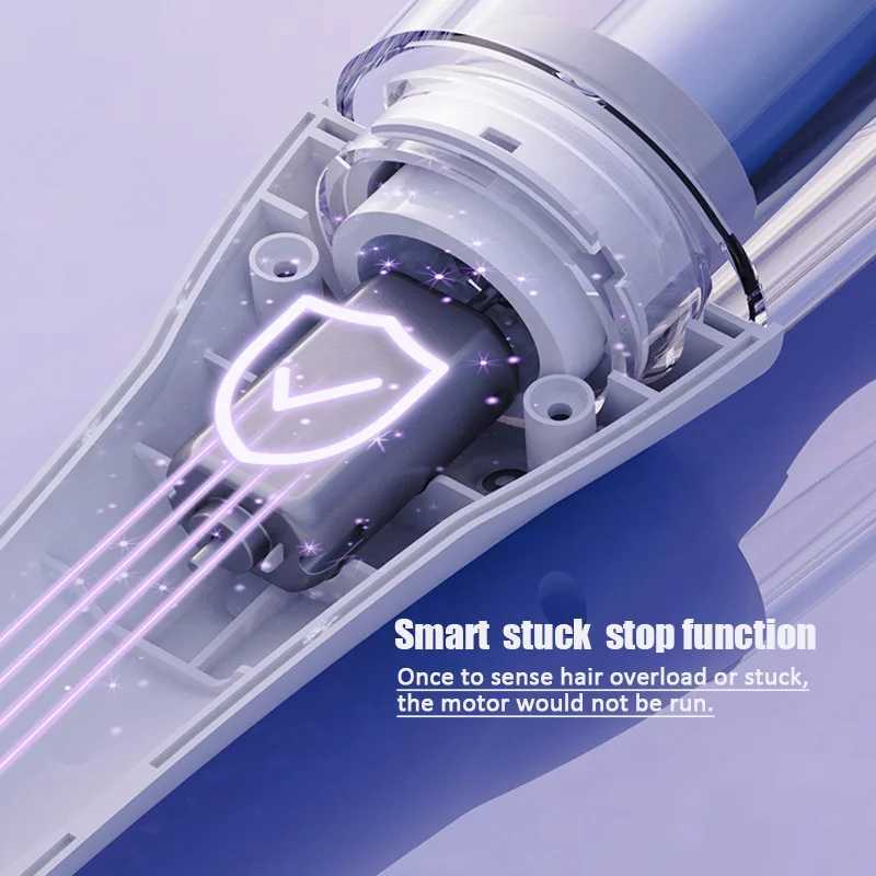 New Arrival Adjustable temperature electric automatic rotating wave hair anionic styling transparent rotating head handheld intelligent hair iron fixi