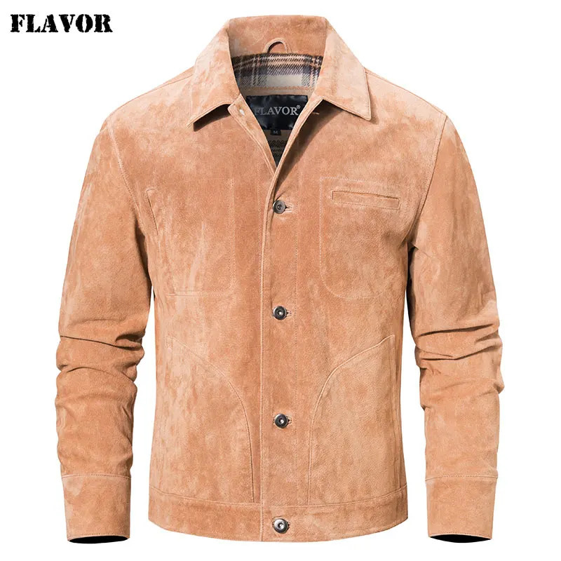 mens leather jacket suede leather mens denim jacket 241023