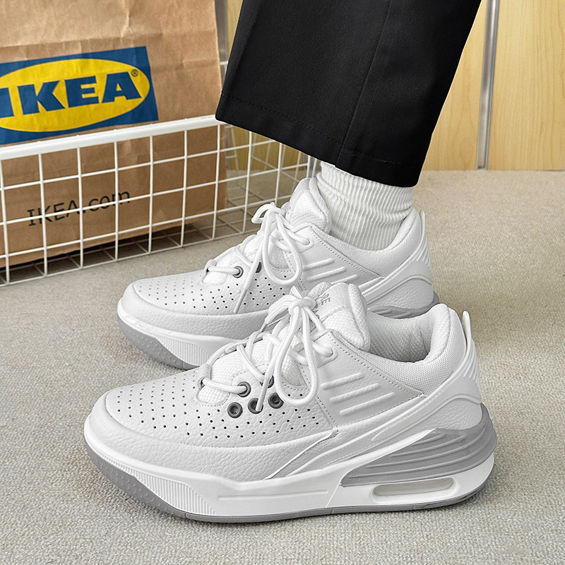 New Chic Blue Trendy Basketball Versatile for Men and Women, Couple Air Cushioned High Top Running Shoes