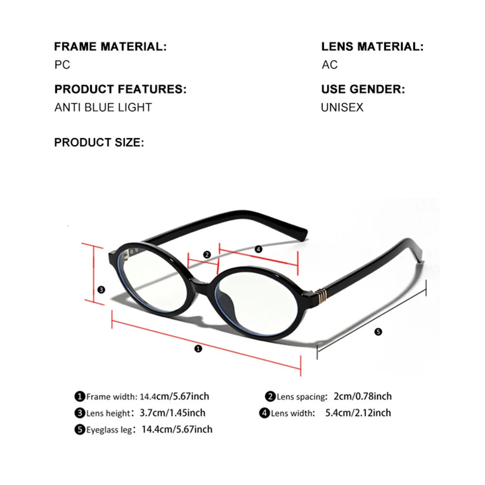 DDDLONG anti blue light oval glasses prescription glasses frame mens sunglasses womens optical lens replaceable glasses D399 241023