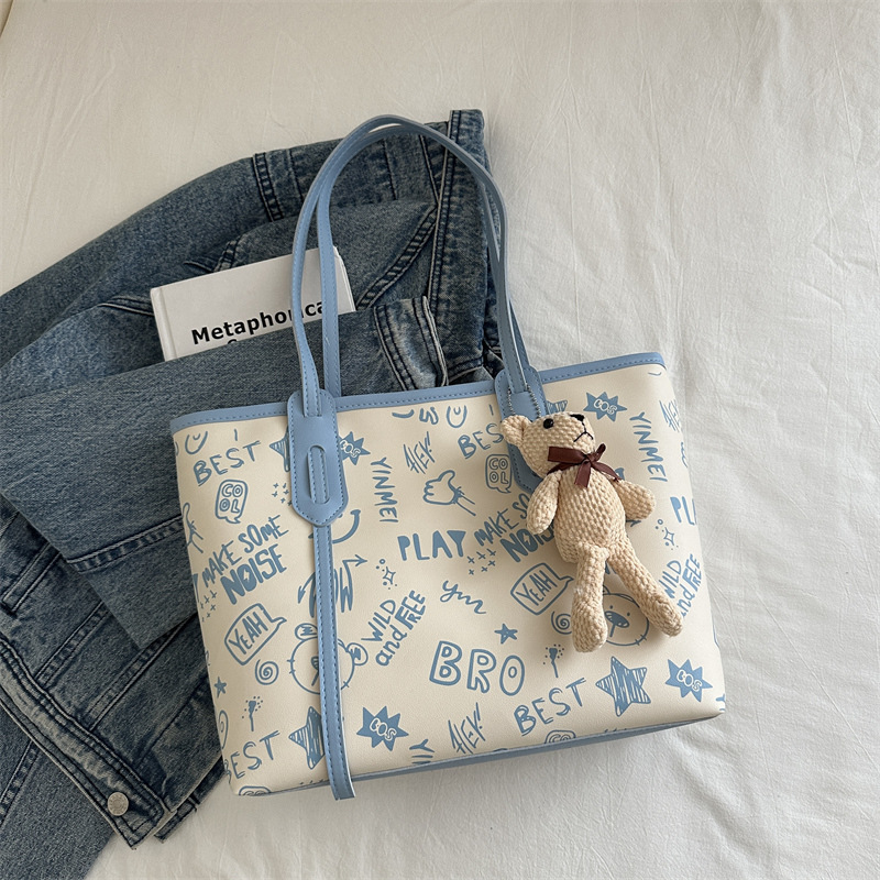 designer free shipping simple temperament large capacity tote printed single shoulder commuting computer bag