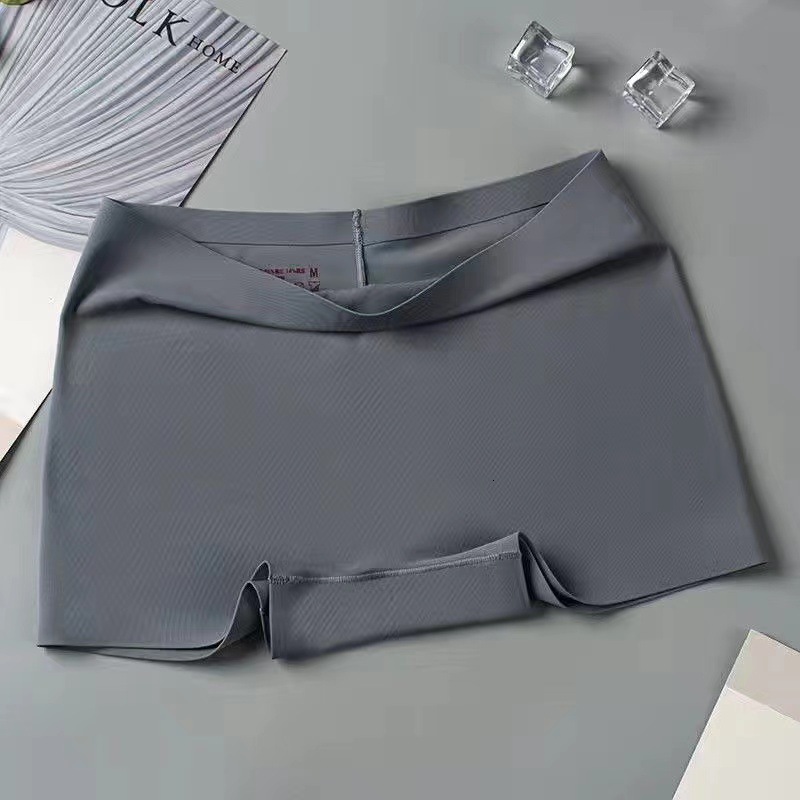 2025 New designer piece set silk fashion seamless underwear women s flat corner shorts women s underwear safety pants Soild women s Tangas high waiste