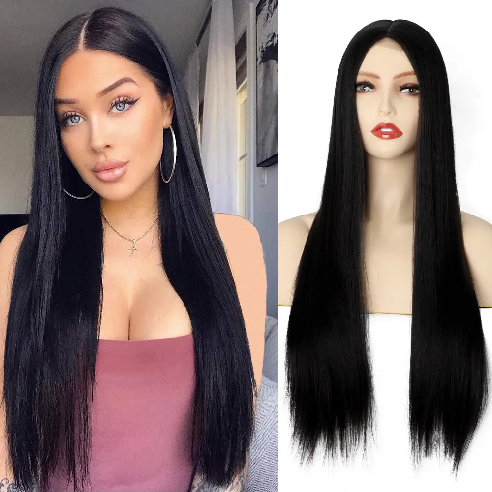 10A 32 Inch Highlight Wig Lace Frontal Wig Glueless Preplucked Blonde Wig Colored Bone Straight Lace Front Wigs Synthetic