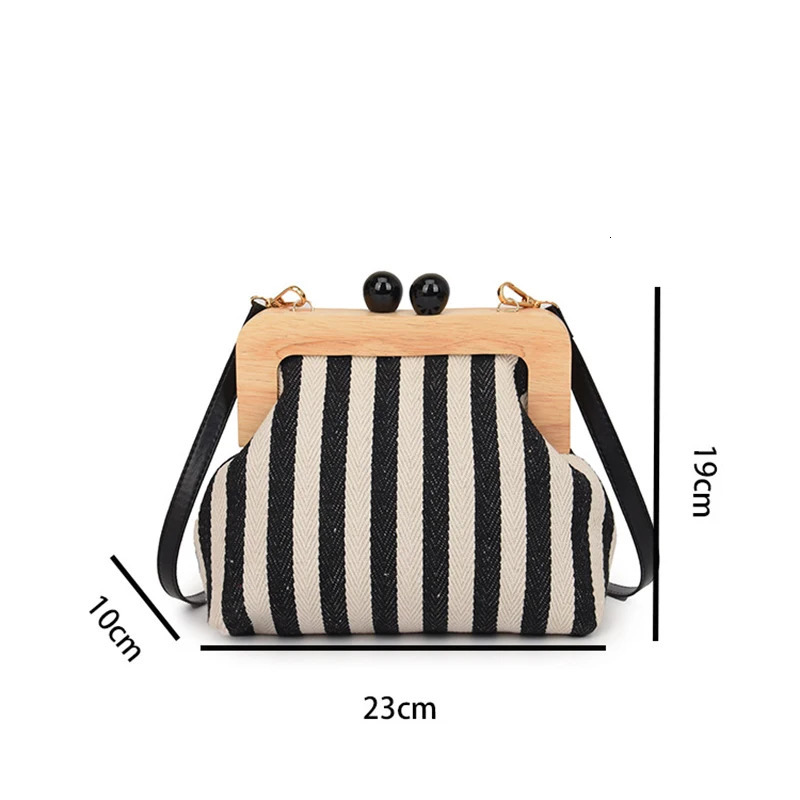 Womens Clutch Purse For Evening Party Striped Pattern Crossbody Bag Niche er Fashion Handbag 241022