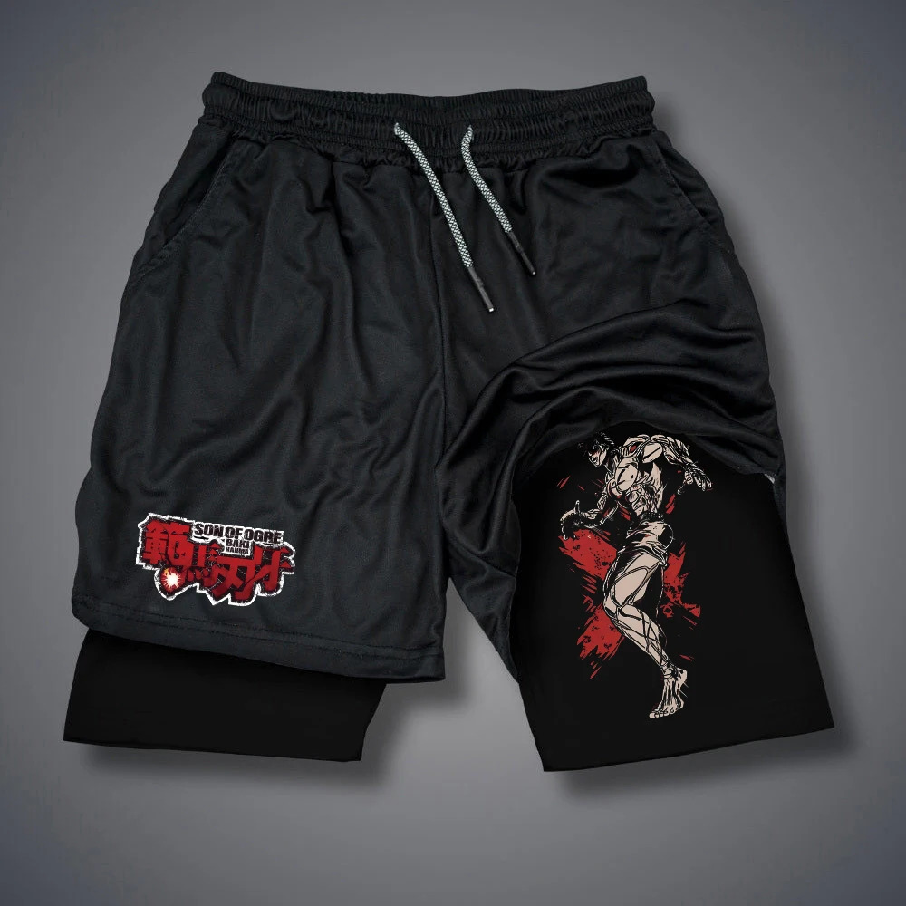 Shorts Summer Double-deck 2 In 1 Short Pants Gym Jogging Pant Quick Dry Running Shorts Joggers Type Pant