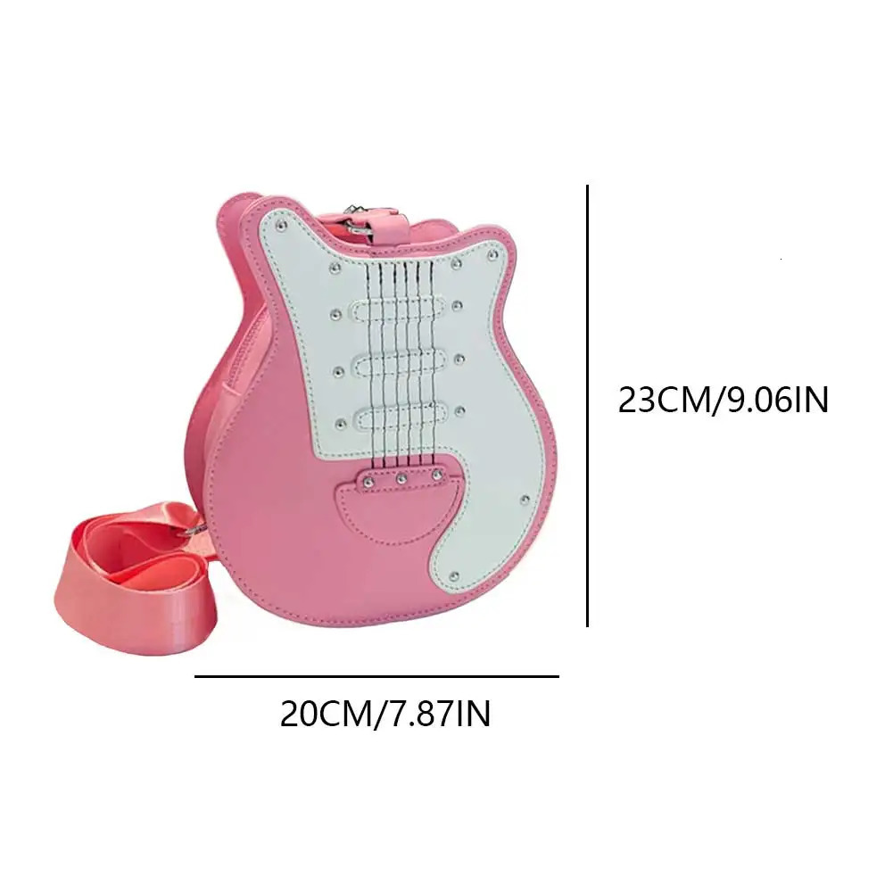 Creative guitar shaped cross body bag womens fashionable shoulder bag PU leather sling bag handbag 241023