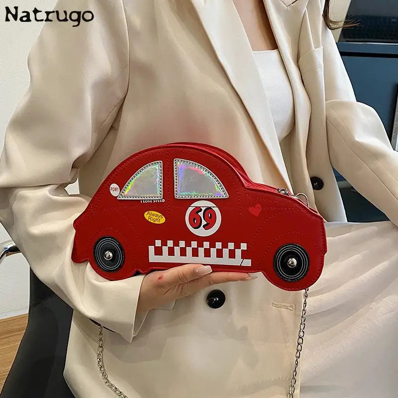 Interesting messenger bag cute womens cross body chain bag car shaped womens handbag personalized shoulder bag 241023
