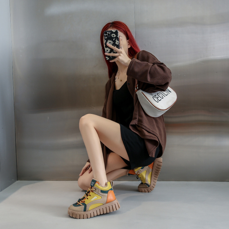 Winter Edition New High Top Casual Plush Cotton Thick Bottom Warm Women's Shoes