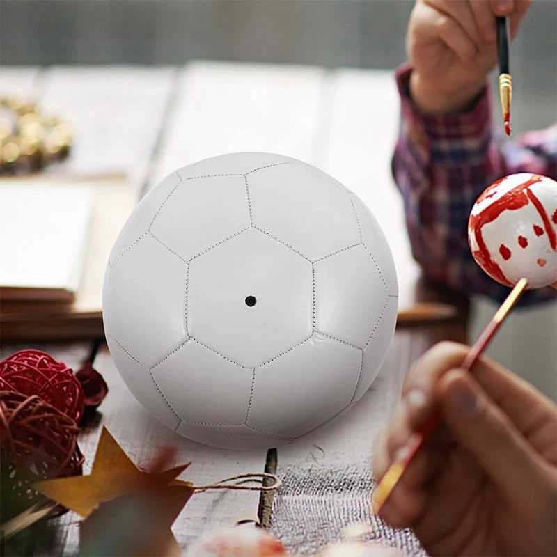 White Soccer Ball Size 5 Official Size Lightweight For Kids Adult Football Toy Educational Plaything Sports PVC DIY GiftXJ241023