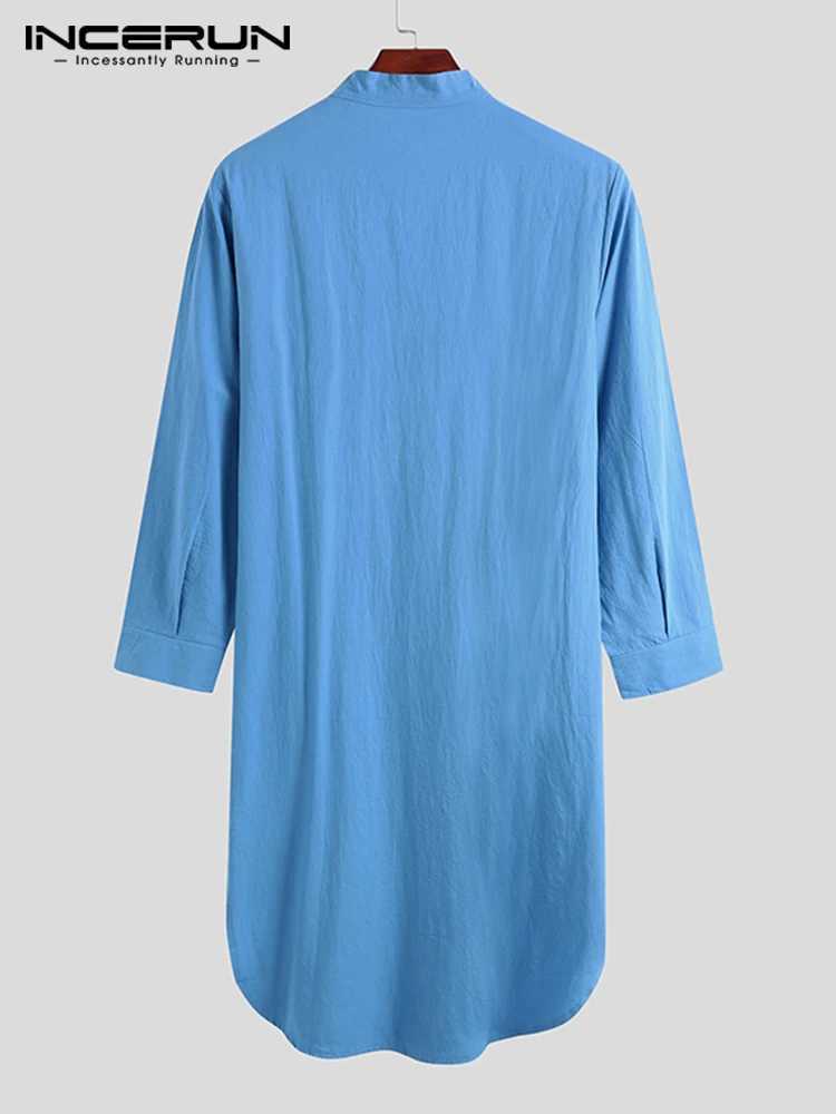 Fashionable solid full matching pajamas mens casual Sp robe long Sve round neck Sp shirt fashionable and comfortable pajamas W241023