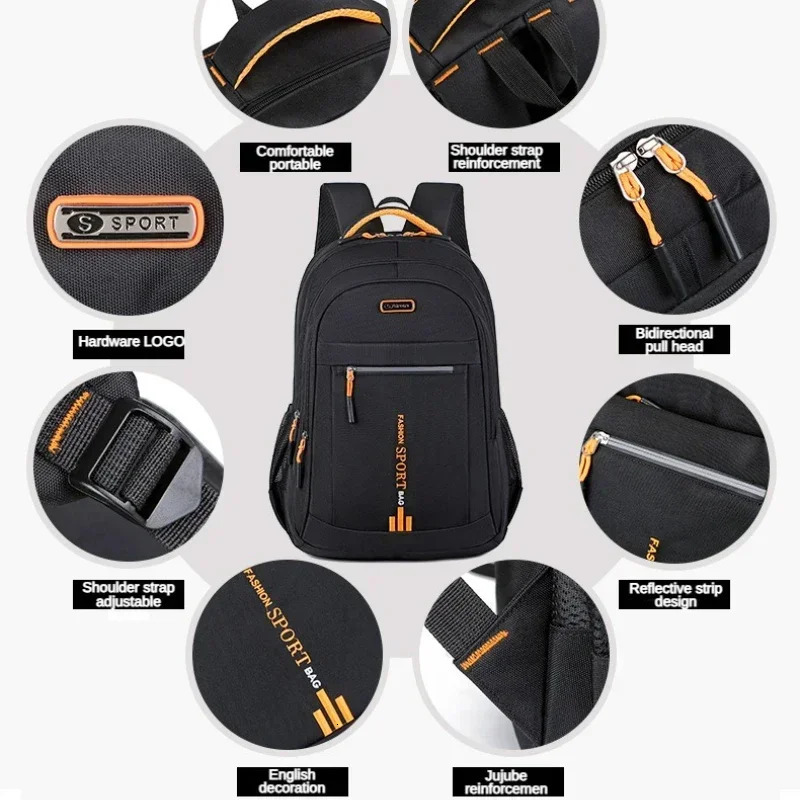 Mens backpack Oxford waterproof Rucksack business computer bag leisure travel backpack high school student backpack 241023