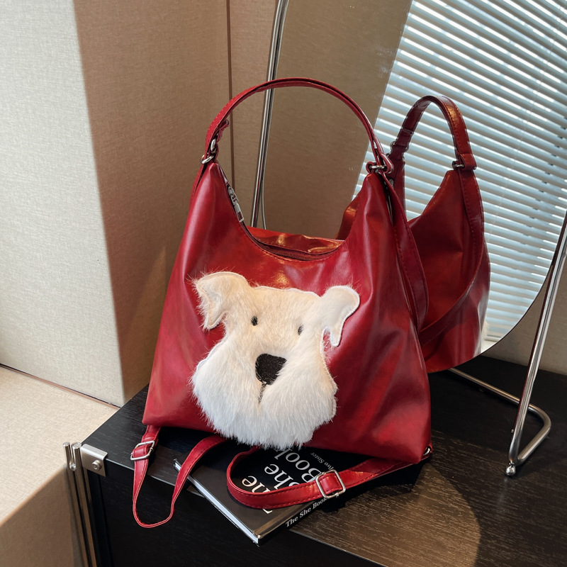 2025 Designer designer 3 free 2024 shipping new plush puppy large capacity college student class bag relaxed commuting backpack