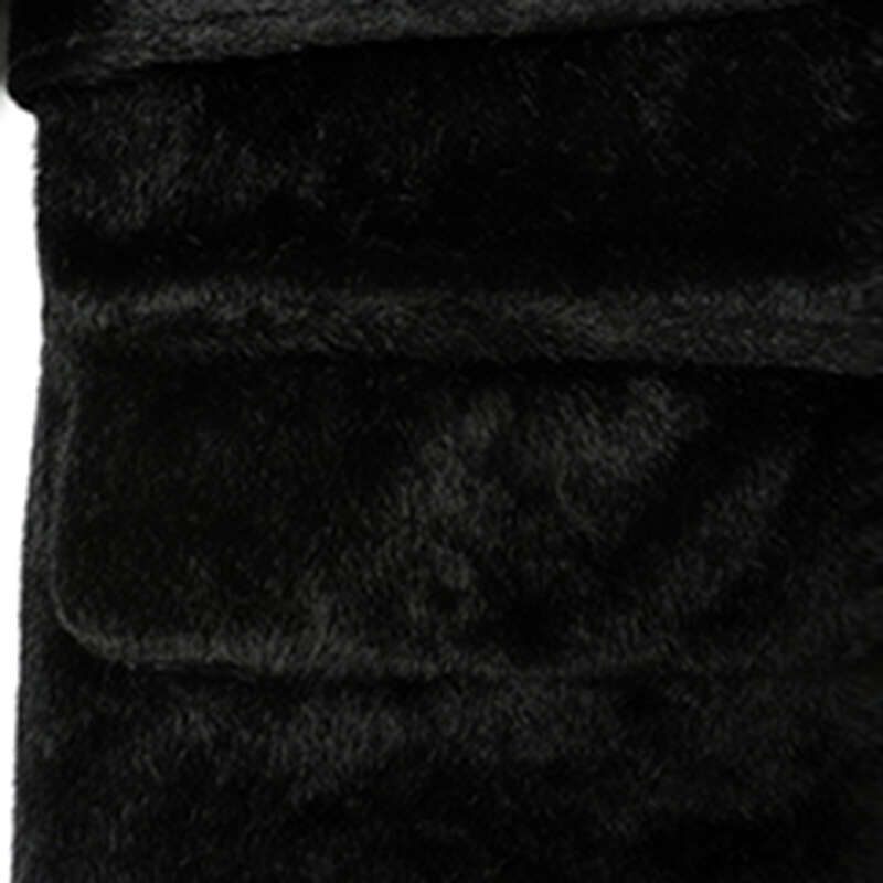 Lautaro Winter Oversized Black Soft Faux Fur Trench Coat For Women Long Sleeve Sashes Casual Stylish Korean Fashion