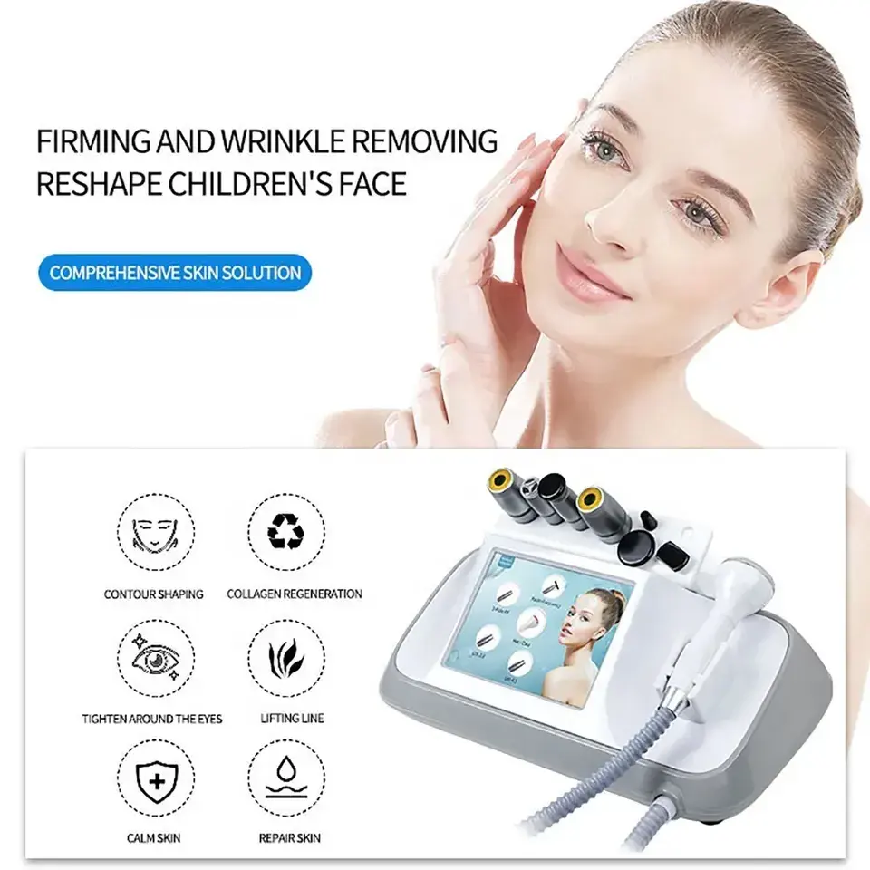 Factory OEM ODM Ultrasonic Wave Face Lifting Device With Ice Hammer Wrinkle Removal Rf CET Anti-aging Ultrasound Focused Machine