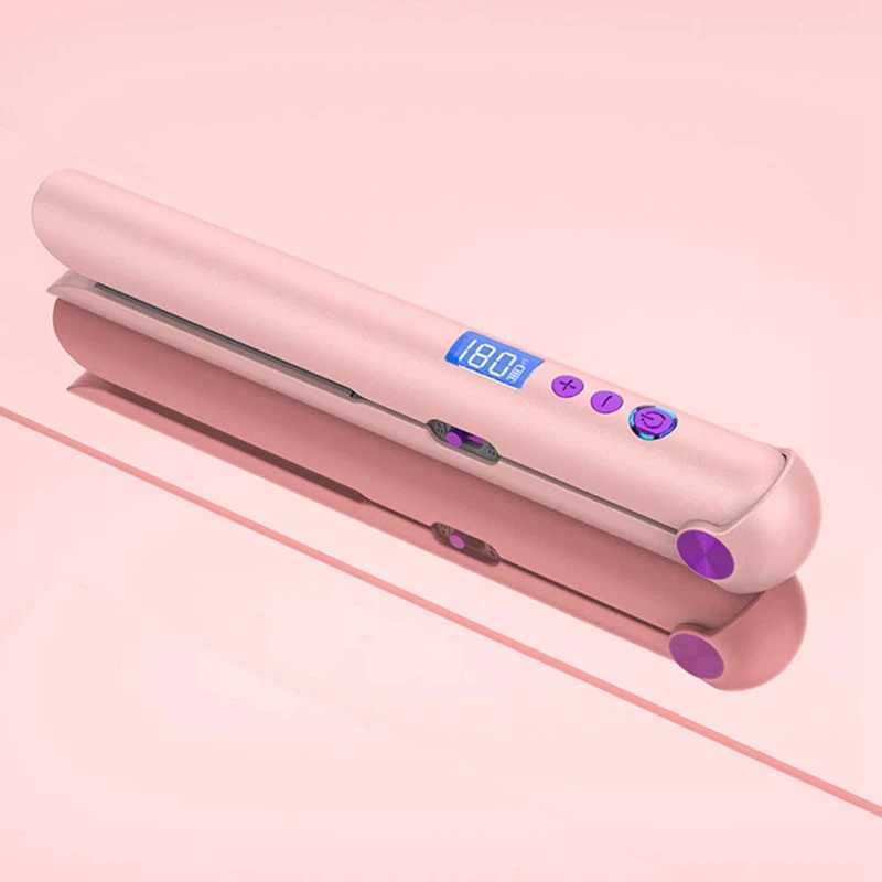 New Arrival Portable USB charging straightener and curling iron with power pack travel flat hair stick wireless straightening Z241022