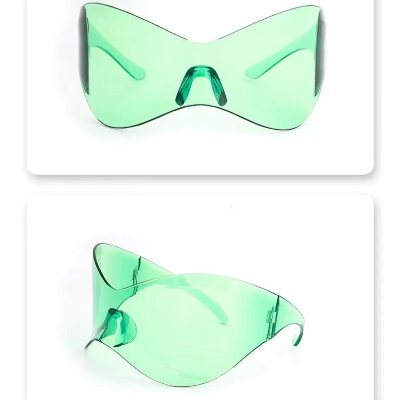 New Fashion Sunglasses Integrated Punk Trend Windproof Personalized Ball Bar Sunshade Mirror