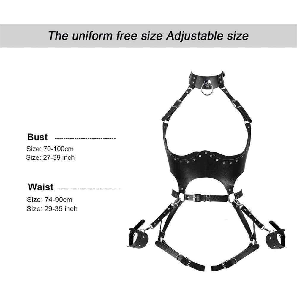 Women Punk PU Leather Body Waist Belt Bodysuit Bondage Body Harness Belt Sexy Lingerie Leg Garter BT1