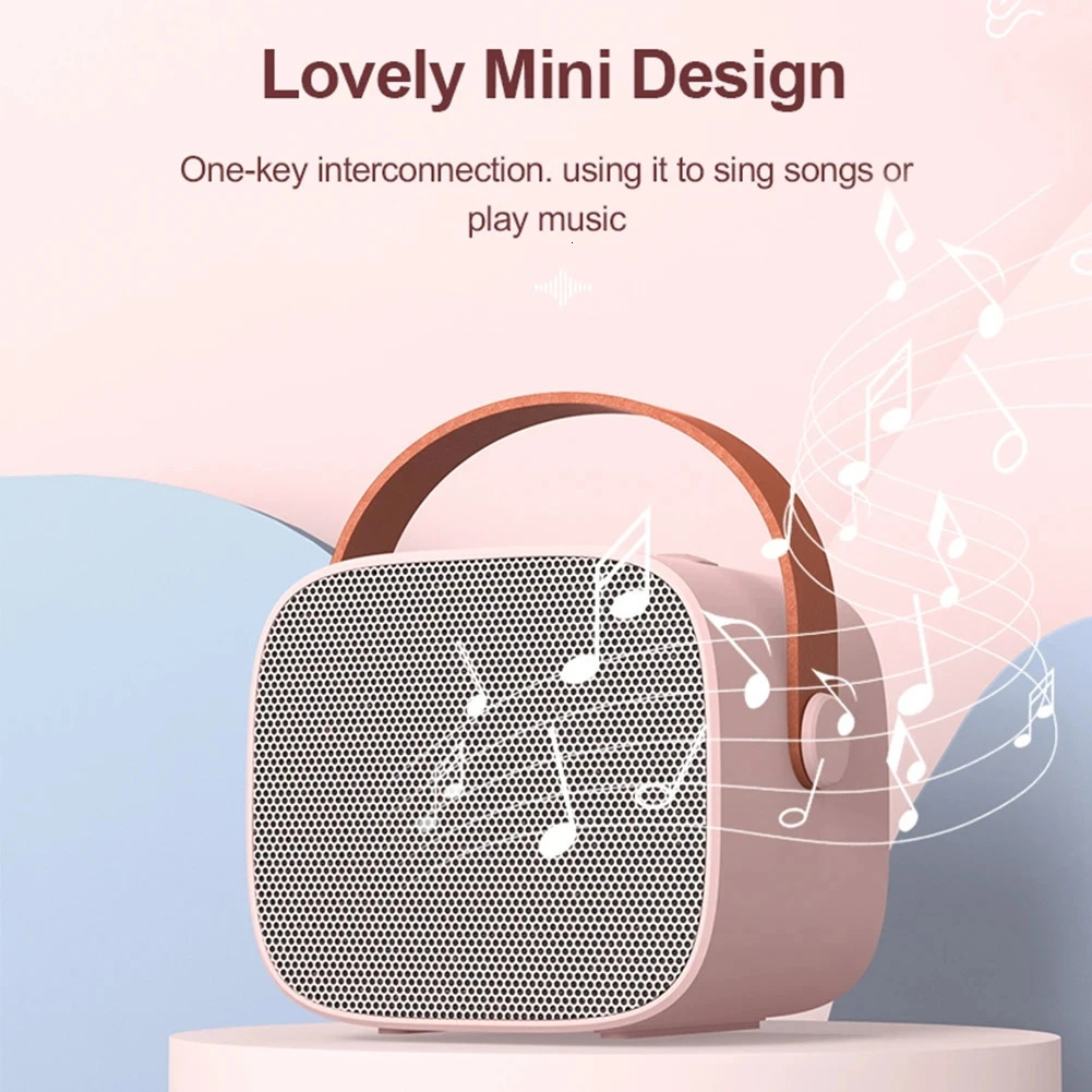 Mini Karaoke Machine for Kids and Adults Portable Ser With 12 Wireless Microphone Home KTV Birthday Party Holiday Gifts 241022