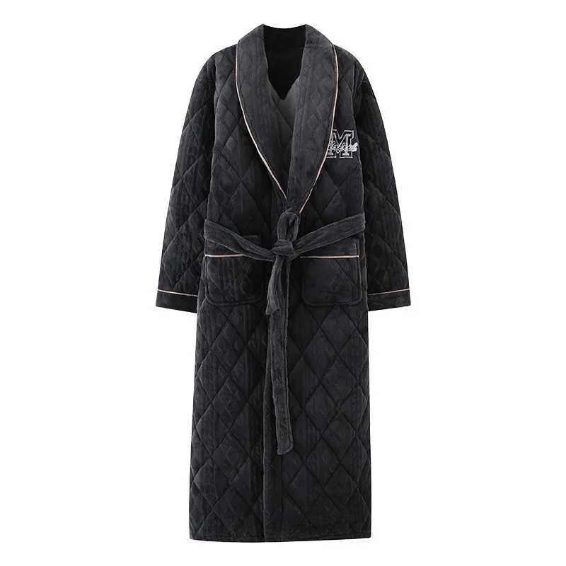 Bridal Dress Winter New Luxury Kimono Fashion Night Light Mens Thick Bathroom Long Coral Fce Sleepwear Home Clothing W241023